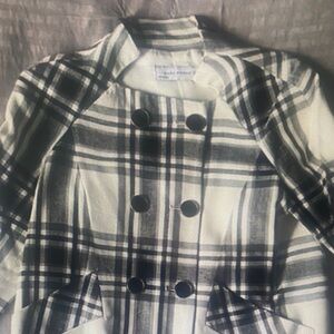 Zara plaid tartan double breasted Jacket
